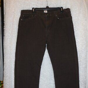 Dockers Men's straight fit dark brown pants size 38x32 100% COTTON